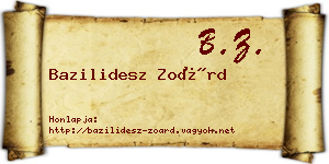 Bazilidesz Zoárd névjegykártya